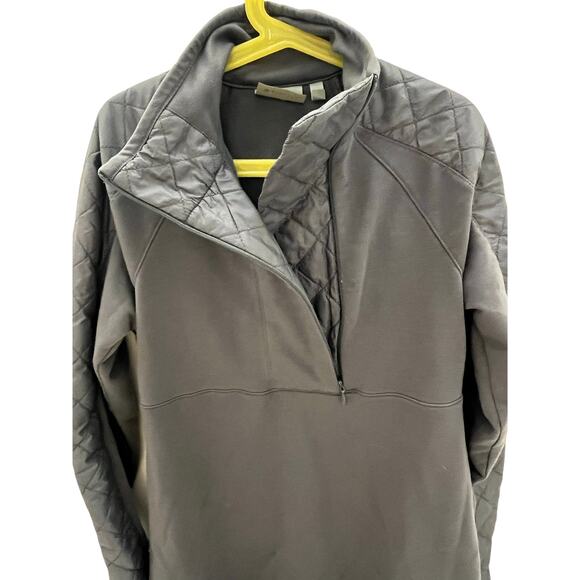 Athleta Quilted Pullover Sweatshirt - Charcoal Gray - Size XS - Picture 4 of 7